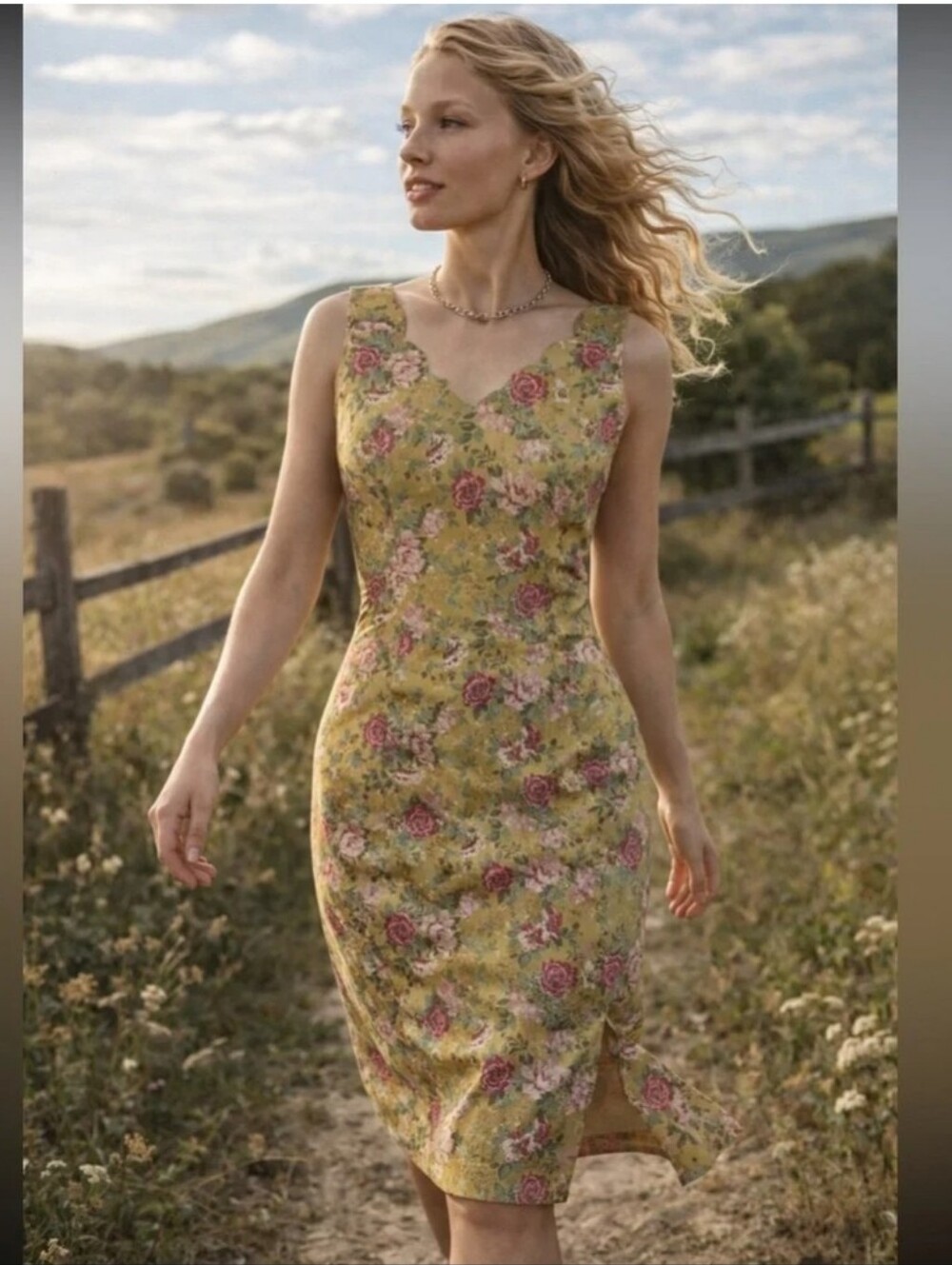 Laura Ashley 80’s Vintage Floral Sheath Dress - Picture 12 of 12